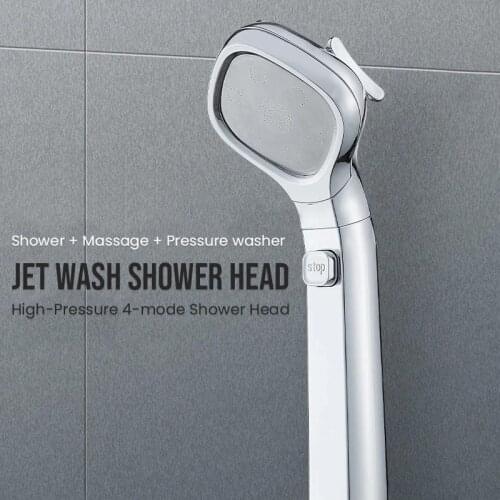 Premium Pressurized Shower shower head with switch on/off button high Pressure Anion Filter Bath Head Water Saving Shower