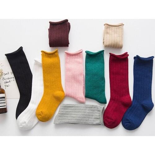 3 pairs Childrens Socks Wholesale Baby Winter Socks Baby Socks Pure Color Curling Piles Warm and comfortable free shipping