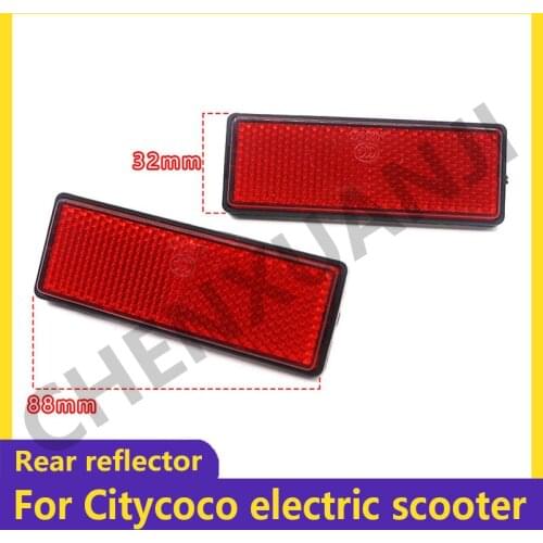 Reflectors Rectangular Safety Mark Signal Strip Rear Position for Citycoco Electric Bicycle Scooter Safety Reflectors
