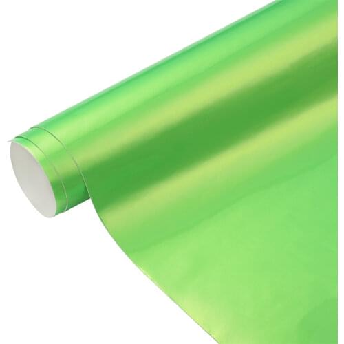 Pearlescent Apple Green Gloss Vinyl Wraps Sheet Stickers Motorbike Car Interior Styling Decals Sticker Glossy Film Roll