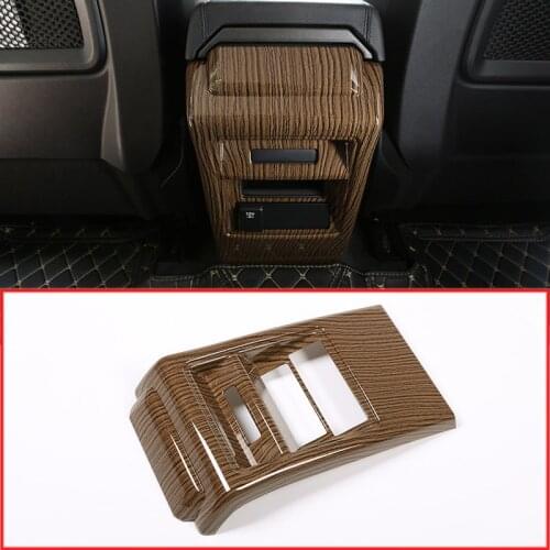 Sands Wood Grain ABS Plastic Rear Air Conditioning Vent Frame Trim For Land Rover Discovery Sport 2015-2018 Car Accessories