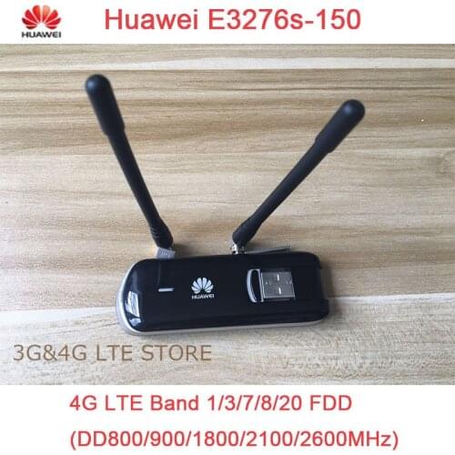 Unlocked Huawei E3276s-150 add 2pcs antennas150Mbps 4G LTE USB Modem 3G WCDMA USB Dongle Mobile Broadband Data Card PK E3372