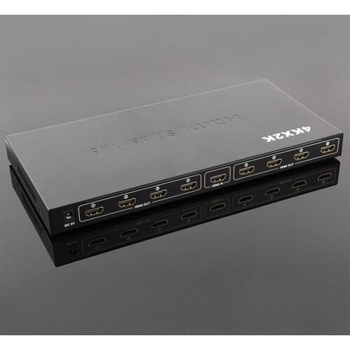20pcs 4K HDMI Splitter 1X8 port distributes 1 HDMI source to 8 HDMI displays simultaneously 3D Amplifier