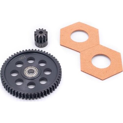 Harden Steel 56T/15T Motor gear w.5*11*4 bearing 32p for Axial RR10 90048 90046 rc car parts