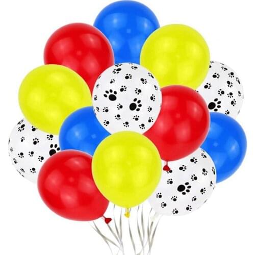 Dog Party Balloon Set Colorful Puppy Footprints Paw Print Latex 40pcs 10inch Suit for Pet Birthday Decoration Supplies
