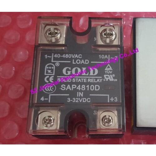 SAP4810D GOLD Authentic original AC SOLID STATE RELAY 10A 40-480VAC 3-32VDC