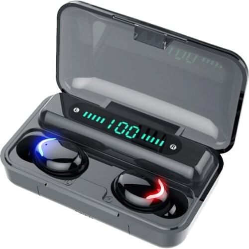 F9 TWS Bluetooth 5.0 Earphones 2000mAh Charging Box Wireless Headphone Sports Waterproof Earbuds Headsets With Microphone