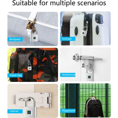 Fingerprint Keyless Door Lock Smart Biometric Electronic Padlock Anti-theft