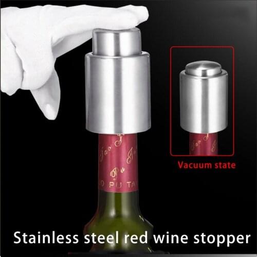 Stainless Steel Wine Bottle Vacuum Stopper For Fresh Sealed Stopper Cap Wine Stopper Crystal Champagne Bottle Stopper Sealed