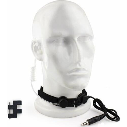 WoSporT outdoor Z Air Tube Headset Throat Tactical Microphone For Cs Tactical Games Equipment Radio Baofeng Uv-5r Walkie Talkie