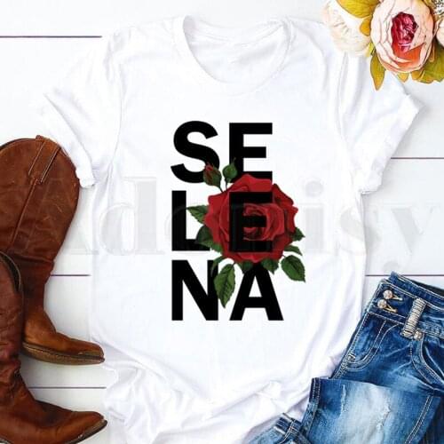 SELENA QUINTANILLA Cartoon Vintage 90s Cute Short Sleeve Female Tops Tees Harajuku Vogue VintageT Shirts Womens T-shirt