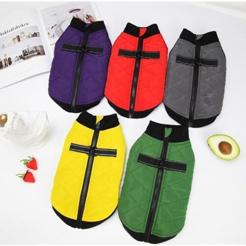 S-2XL New Autumn Winter Cute Solid Color Warm Dog Vest Clothes Puppy Outfit Pet Cat Coat Fashion Clothing For Small Dogs