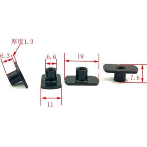 10PCS T Type Nut Welding Nuts Engine Nutted M5 Black