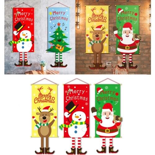 115x40cm 2021 Gift Drop Ornaments Merry Christmas Decor for Home Noel 2020 Christma Garland Ornaments Xmas Happy New Year Decor