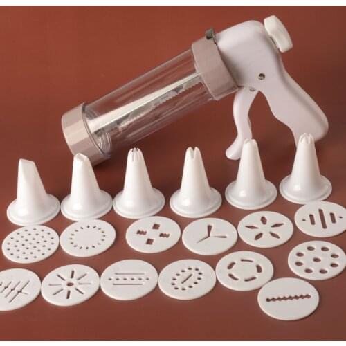 20pcs Cookie Press Kit Cookie Press Making Gun Biscuits Cake Mold Cookie Press Maker Machine Dessert Decoration
