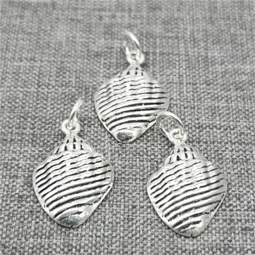 5 Pieces 925 Sterling Silver Conch Charms Sea Shell for Ocean Bracelet Necklace