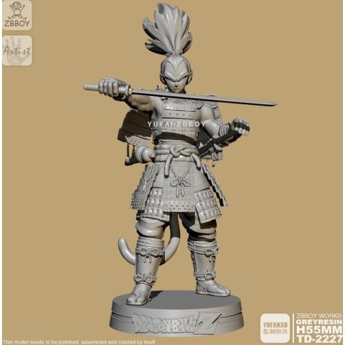 55mm Resin Figure Kits Samurai Vegeta Self-assembled TD-2227