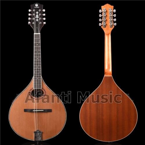 Afanti Music Solid Red Pine Bouzouki Mandolin with EQ (ABZ-003)