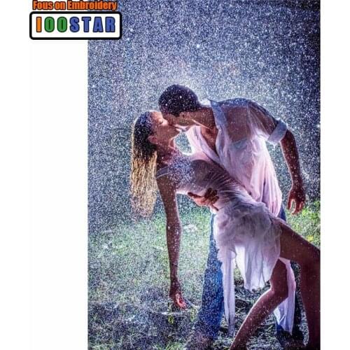 Diy diamond painting dance in rain diamond cross stitch crystal Square diamond unfinished full diamond embroidery patchwork