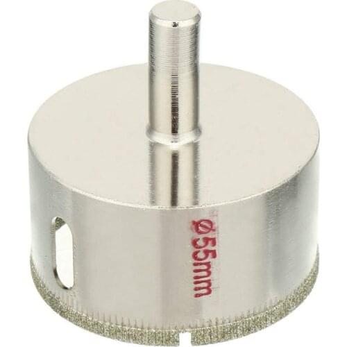 55mm Dia Diamond Particles Coating Tip Hole Saw Drill Bit for Glass