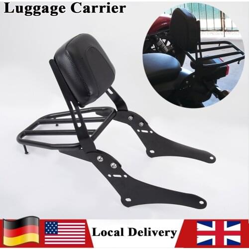 For Honda Rebel 300 Luggage Rack Carrier Rear Passenger Sissy Bar Backrest 2017-2021 2020 2019 CMX300 CMX500 CMX 500 Accessories