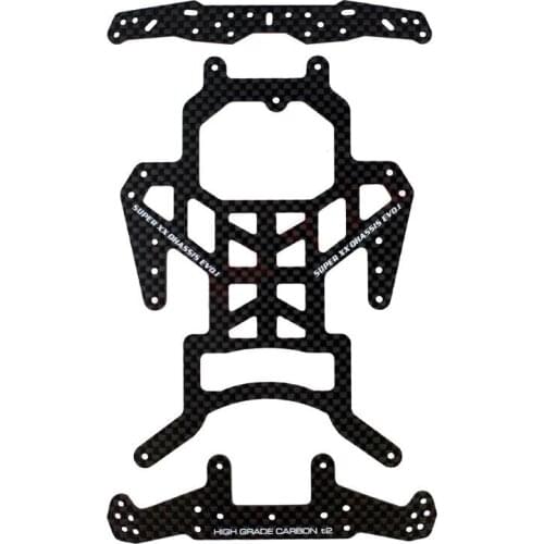 Free Shipping 1 Set SXX EVO Chassis 94780 Front/Rear Carbon Fiber Reinforcing Plates Spare Parts For Tamiya Mini 4WD Racing Car