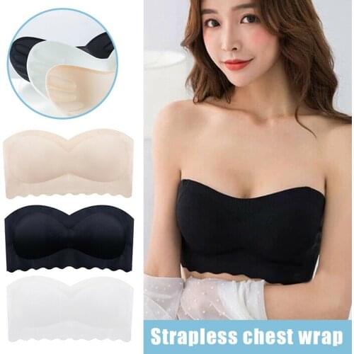 Ice Silky Air Bra Strapless Non-slip Underwear Push Up Wirefree Bra Tube Tops Health99
