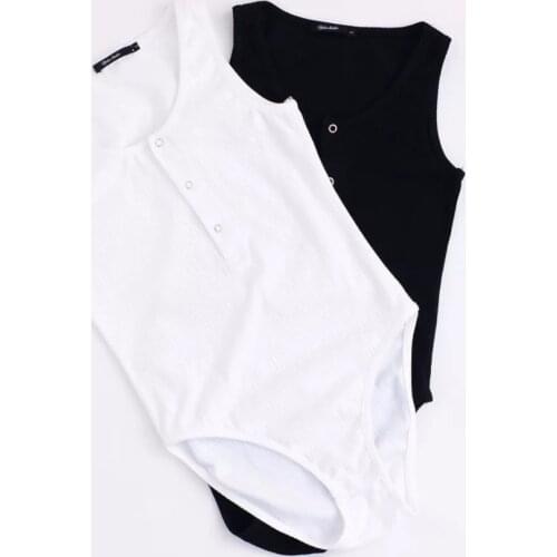 Fashon New Jumpsuits Sexy Womens Bodysuit Summer Buttons Bodysuits Casual Fashion Body Suits Feminino