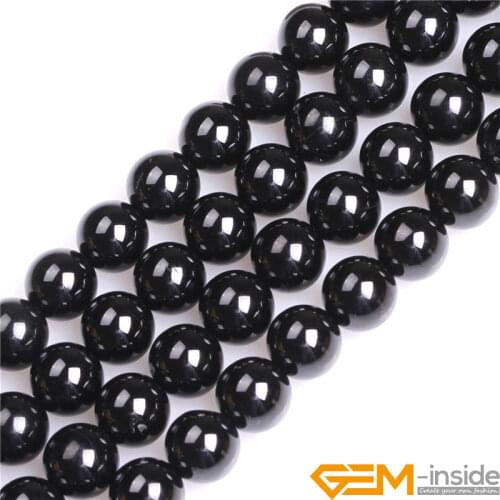 AA Grade 4mm 8mm Natural Gem Stone Black Spinels Beads DIY Loose Beads For Jewelry Making Strand 15 Inch Wholesale