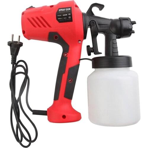 400W Electric Spray Gun 400ml HVLP Household Paint Sprayer Flow Control Adjustable Easy Spraying EU Plug