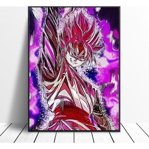 Goku Black Canvas Painting Art Print Poster Picture Wall Modern Minimalist Bedroom Living Room Decoration