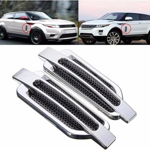JX-LCLYL 1 Pair Car Side Air Flow Vent Fender Cover Intake Grille Sticker For Audi BMW