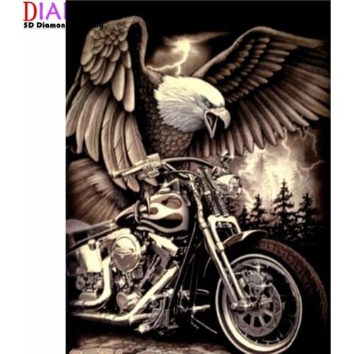 Diy Eagle and motorcycle Diamond painting kit Cross Stitch full Diamond Embroidery mosaic painting Home Decorative stickers
