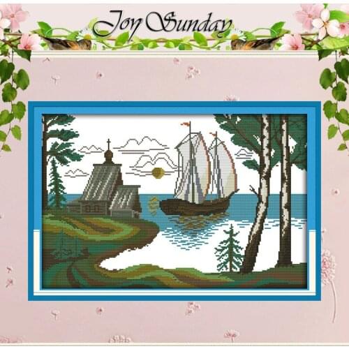 Spread the sail (2) Patterns Counted Cross Stitch 11CT 14CT Cross Stitch Set Wholesale Cross-stitch Kit Embroidery Needlework