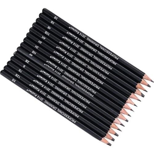 14Pcs Professional Drawing Sketch Pencil Art Artist Craft School Supplies Set