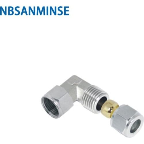 NBSANMINSE 10Pcs/lot KLF 1/8 1/4 3/8 1/2 Pneumatic Elbow Brass LOK Fitting Rc Female Thread Tube Air Fitting