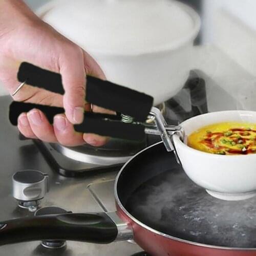 Stainless Steel Anti-Scalding Bowl Clip Pot Pan Bowl Tong Gripper Hot Dish Plate Clamp Home Kitchen Tool