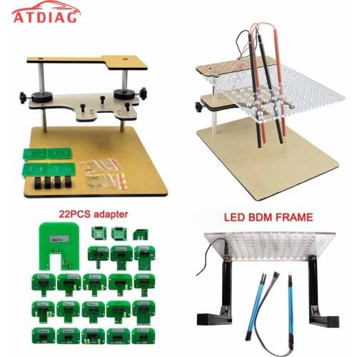 New LED BDM FRAME 4pcs Probe Pens With Full Adapters BDM Probe 22pcs Best For/Fgtech/BDM100 Works Together Helper