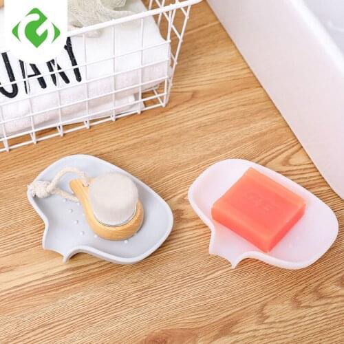 New Soap Holder Non-slip Bathroom Storage Rack Silicone Soap Box Kitchen Sponge Holder Shower Soap Dish Holder Case Container