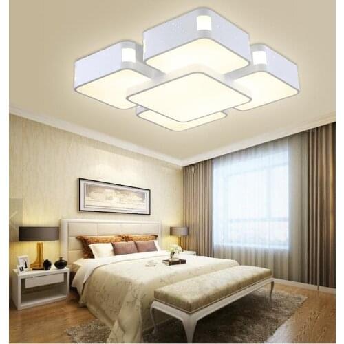 New square led Chandeliers led lamps high power 72W led lighting living chandelier remote control led lustre pendant/droplight 2