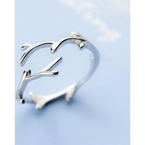 New jewelry European and American Alloy Branches Ring Opening Adjustable Jewelry Modern Fashion Women Jewelry