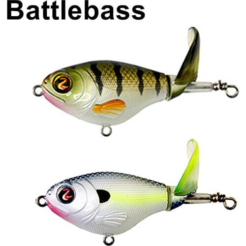 Battlebass 2021 new Whopper Popper hard pencil lure with unique rotatable soft tail 7.5cm 17g artificial bait fishing lure