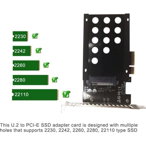 PCI-E Riser U.2 To PCI Express3.0 X4 Adapter Card SSD Hard Drive Converter Board Computer Components Expansion Card