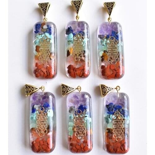 2020 New Retro Colorful natural amethysts Lapis Lazuli 7 colors stone pillar charms pendants wholesale 6pcs/lot free shipping