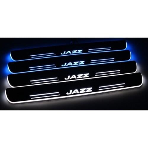 Welcome Pedal Lights For Honda Jazz Fit 2014 - 2017 2018 2019 Pedal car Door Sill Pathway Lamps led thresholds scuff plates AUTO