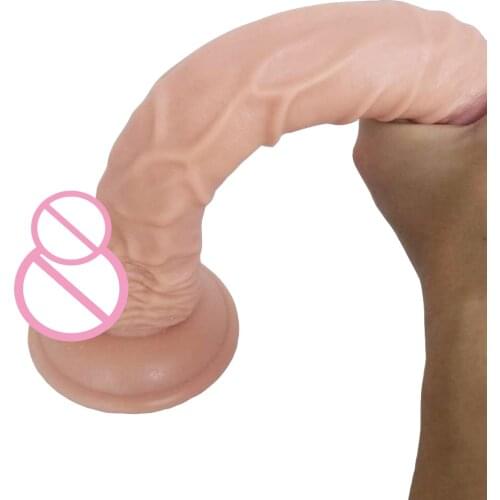 AMABOOM 25*4.5CM Long Huge Dildo Realistic Soft Penis Dick Big Dildos with Suction Cup Butt Anal Plug Sex Toys for Woman Men Gay