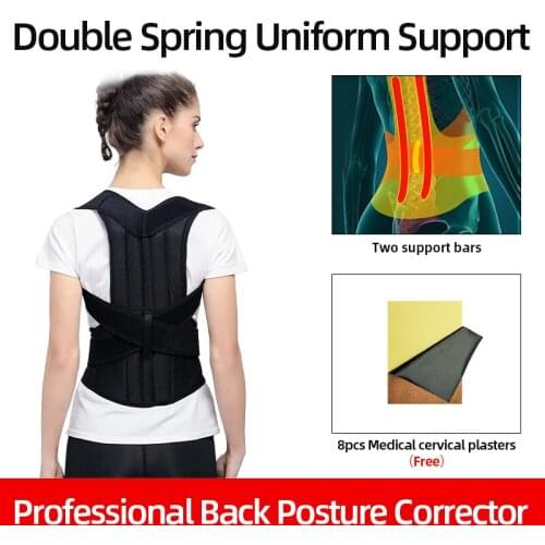Adjustable Waist Warm Correction Belt Back Posture Corrector Shoulder Lumbar Support Belt Health Care Tool For Women or Men