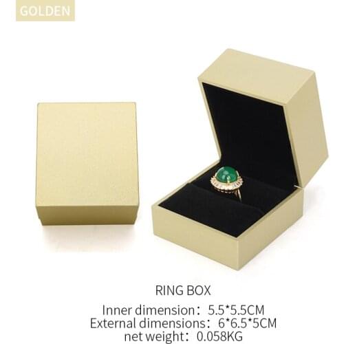 New Gold Wedding Ring Jewelry Display Storage Box For Female Pendent Bracelet Earring Showcase Jewellery Holder For Lover Gifts