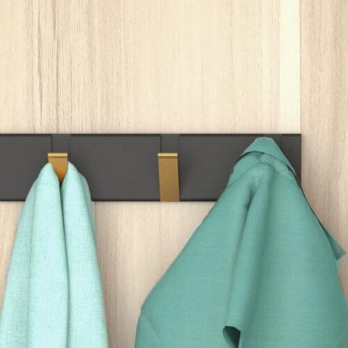 Folding Towel Hanger Aluminum Wall Hooks Clothes Holder Gold Hooks Kitchen Bedroom Hallway Towel Hook for Bathroom