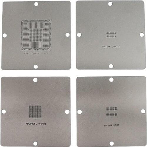 PS4 BGA IC 90x90mm BGA reballing stencils 4pcs pack for reball station solder ball steel template for